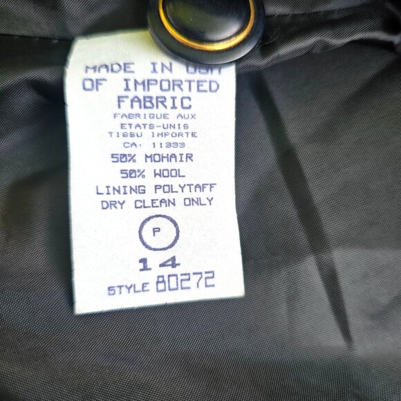 Bleyle 14 Petite Tweed Blazer Jacket Wool Mohair Blend - Picture 4 of 13